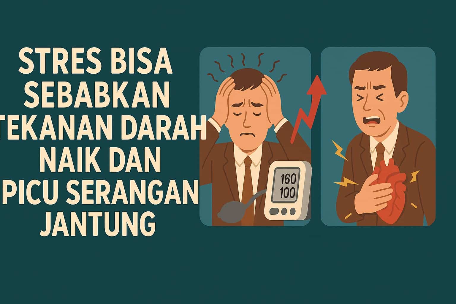 Waspada! Stres Bisa Sebabkan Tekanan Darah Naik dan Picu Serangan Jantung